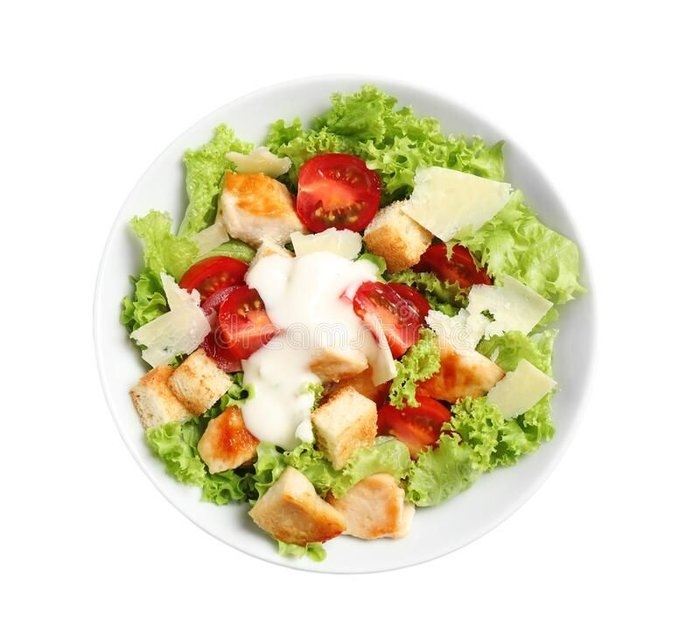 Салат Цезарь с куриной крудкой